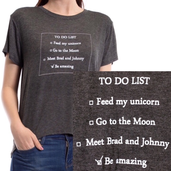 Boutique Tops - 🦄 Feed My Unicorn, Be Amazing Graphic Tee